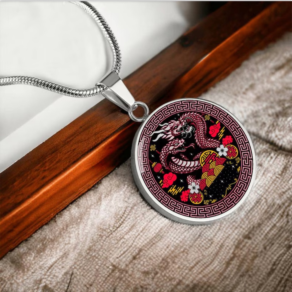 Snake & Dragon Necklace, Chinese Zodiac Animal Jewelry Gift, Lunar New Year 24